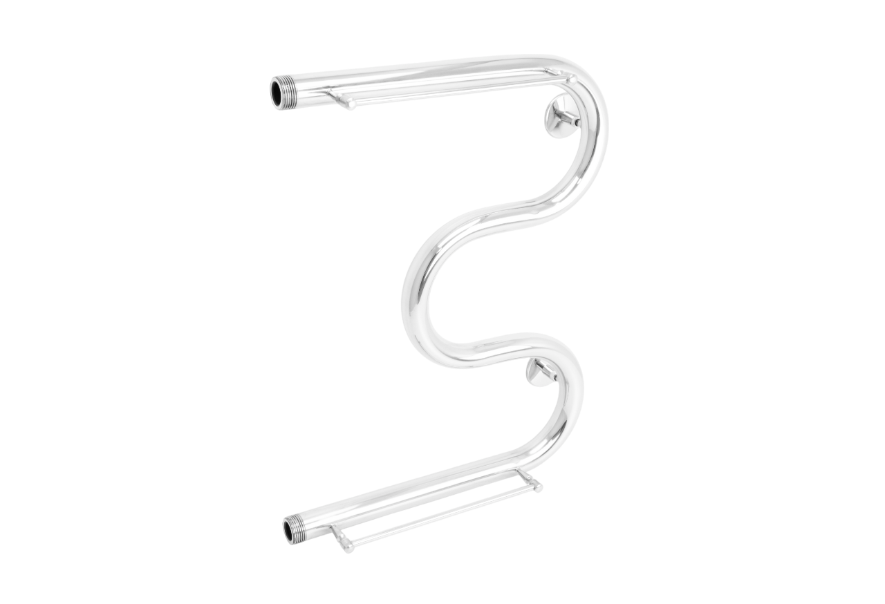 Полотенцесушитель АКВАДРАЙВ нерж. М 50*40 ф1" с полочками