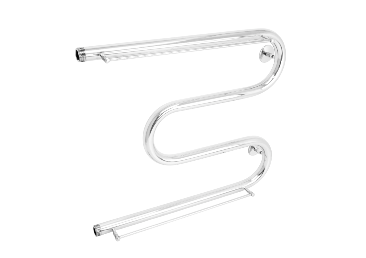 Полотенцесушитель АКВАДРАЙВ нерж. М 50*60 ф1" с полочками
