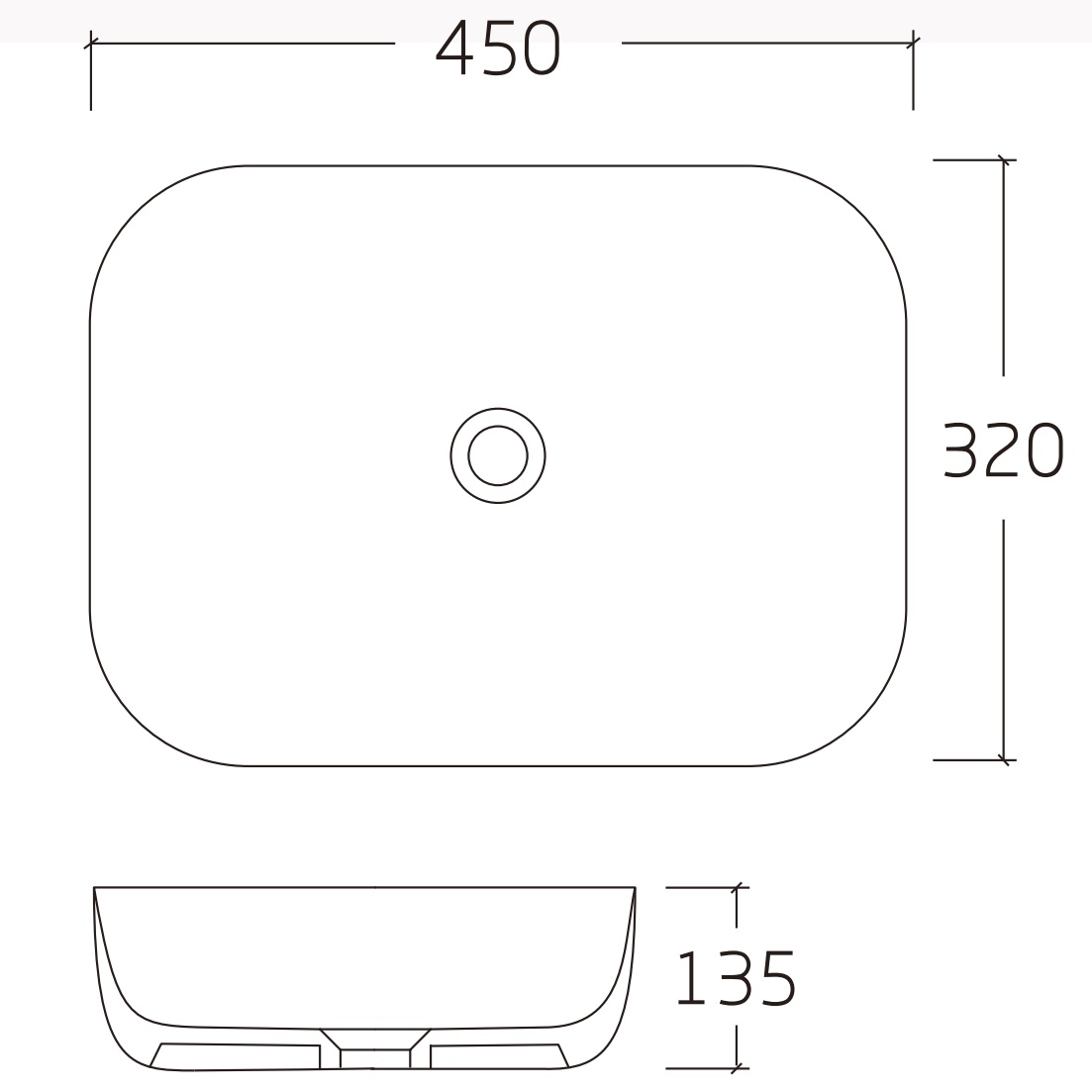 Раковина накладная HOLLER K-6513-SZ3 (450*320*135мм), темный мрамор