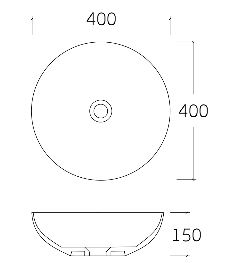 Раковина накладная HOLLER K-6224-SZ7 (400*400*150мм) белый мрамор