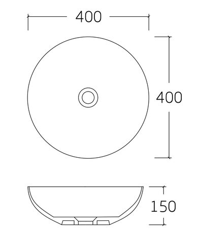 Раковина накладная HOLLER K-6224-SZ7 (400*400*150мм) белый мрамор
