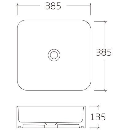 Раковина накладная HOLLER K-6508-SZ9 (385*385*135мм), темный мрамор