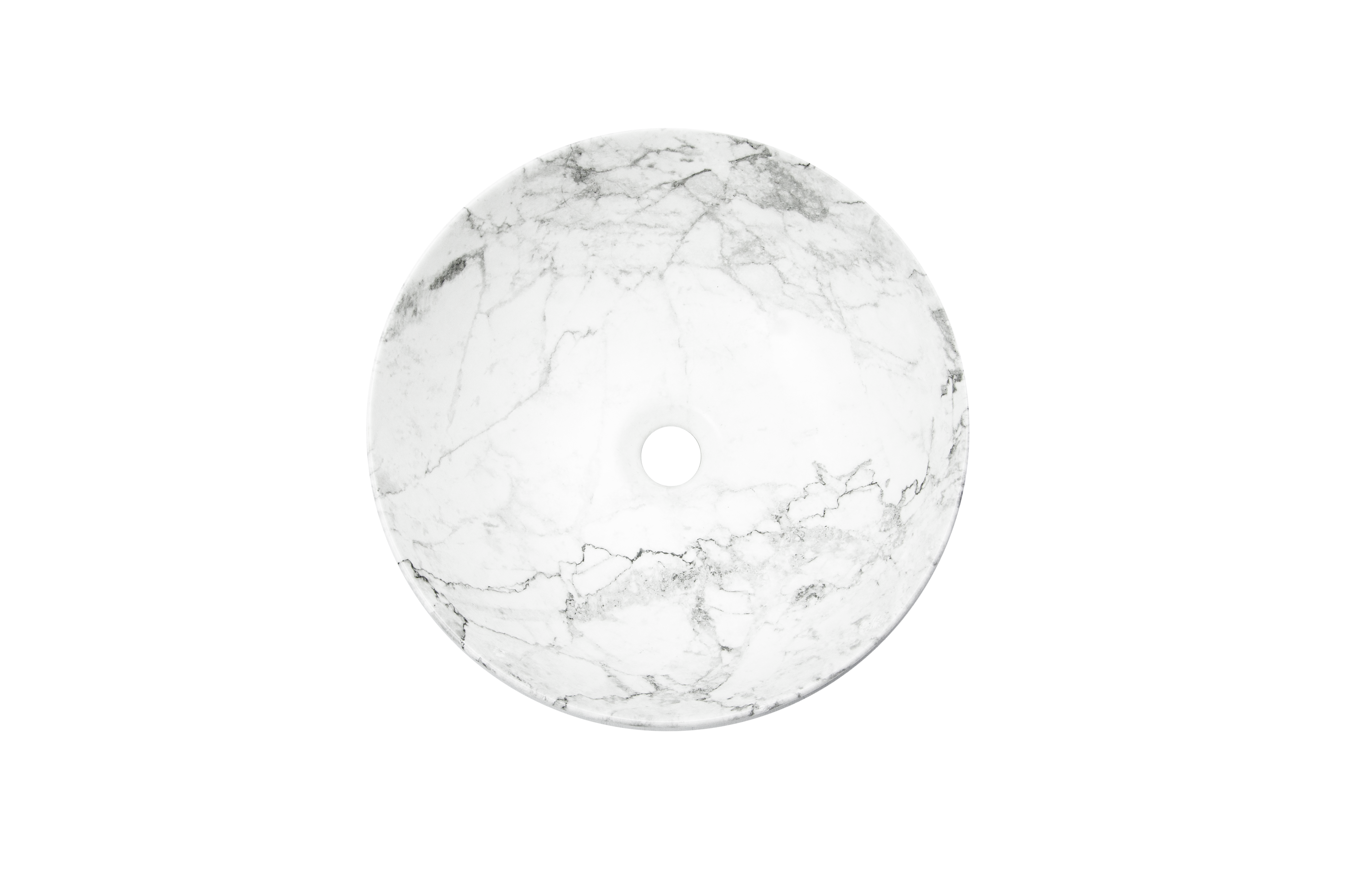 Раковина накладная HOLLER K-6224-SZ7 (400*400*150мм) белый мрамор