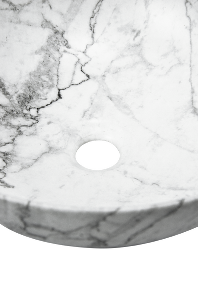 Раковина накладная HOLLER K-6224-SZ7 (400*400*150мм) белый мрамор