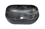 Раковина накладная HOLLER K-6513-SZ3 (450*320*135мм), темный мрамор