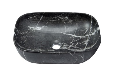 Раковина накладная HOLLER K-6513-SZ3 (450*320*135мм), темный мрамор