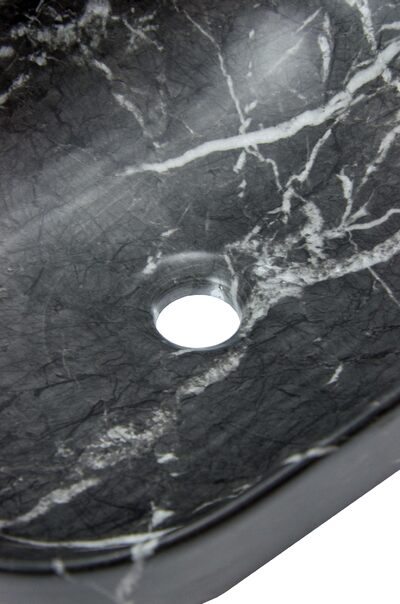 Раковина накладная HOLLER K-6513-SZ3 (450*320*135мм), темный мрамор