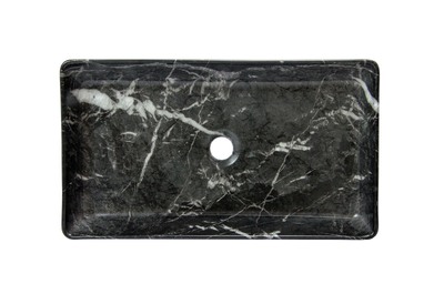 Раковина накладная HOLLER K-6260-60-SZ3 (610*345*110мм), темный мрамор