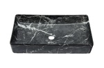 Раковина накладная HOLLER K-6260-60-SZ3 (610*345*110мм), темный мрамор