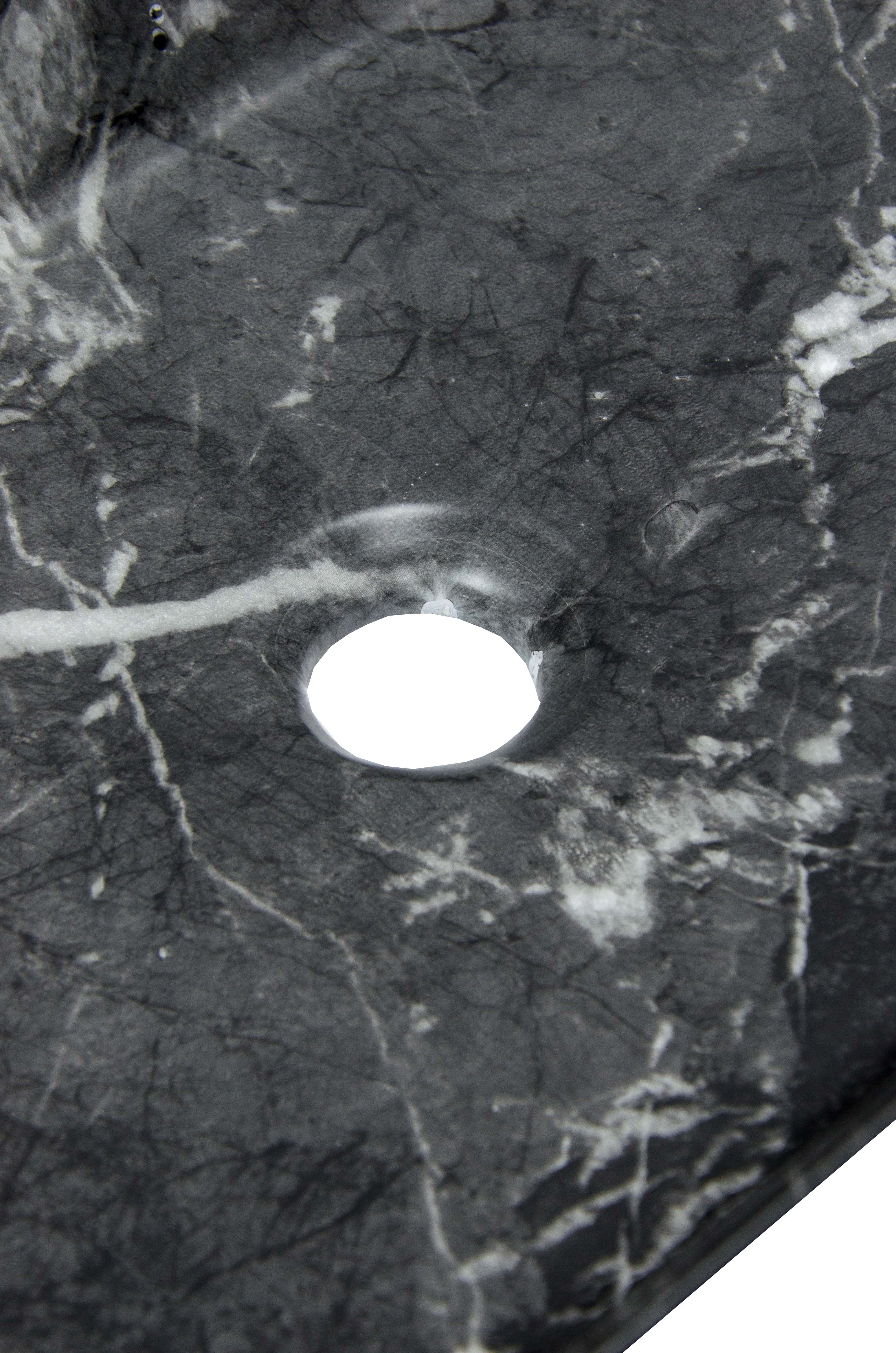 Раковина накладная HOLLER K-6260-60-SZ3 (610*345*110мм), темный мрамор