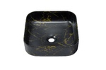 Раковина накладная HOLLER K-6508-SZ9 (385*385*135мм), темный мрамор
