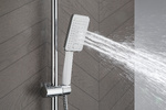 LM7013C Tropic Смеситель для ванны с верхней душевой лейкой "Тропический дождь", с поворотным изливом, белый/хром LEMARK	