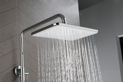 LM7013C Tropic Смеситель для ванны с верхней душевой лейкой "Тропический дождь", с поворотным изливом, белый/хром LEMARK	