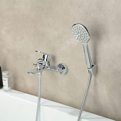 LMF-1022B-C Melior Смеситель для ванны, одноручный, с аксессуарами, латунь, хром LEMARK 