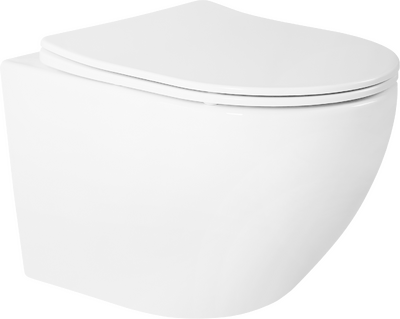 Инсталляция HOLLER MQ100 (комплект 3 в 1) + Унитаз подвесной безободковый HOLLER POINT TORNADO (3.0),белый  + Клавиша смыва HOLLER GPR, хром