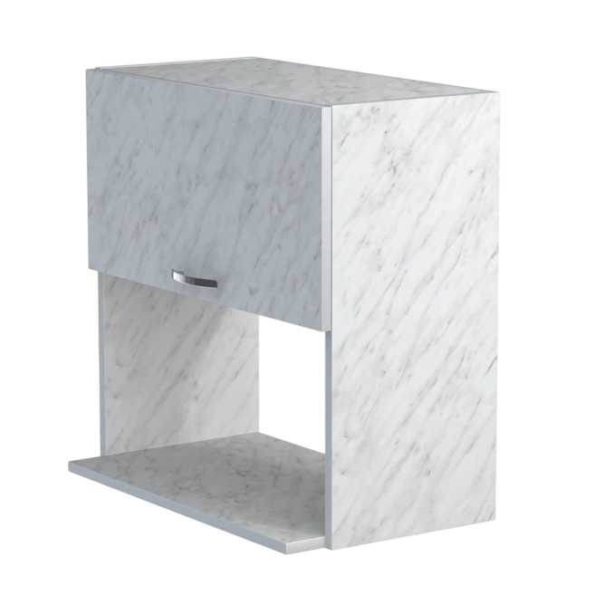 Шкаф навесной под микроволновку 50 Карара SANTREK HOME (ЛДСП)