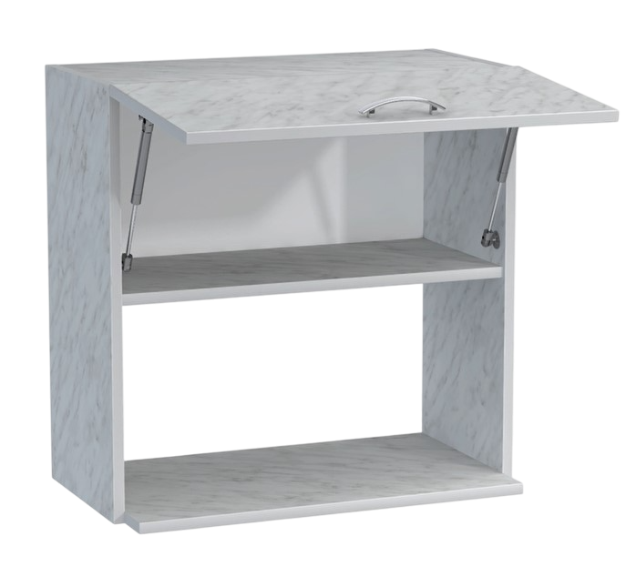 Шкаф навесной под микроволновку 50 Карара SANTREK HOME (ЛДСП)