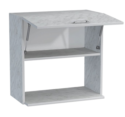 Шкаф навесной под микроволновку 60 Карара SANTREK HOME (ЛДСП)