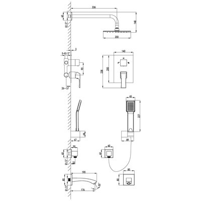 LM4529C Unit Смеситель для душа встраиваемый с доп. 1-функц. диверт, хром LEMARK