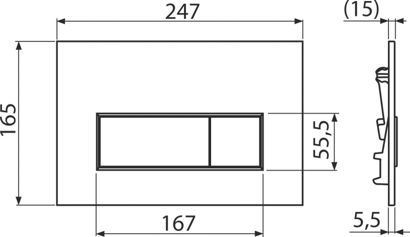 Кнопка управления для скр. сис. инсталл.,GOLD-мат, M57-G-M	