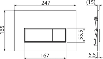 Кнопка управления для скр. сис. инсталл.,GOLD-мат, M57-G-M	