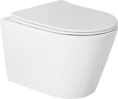 Инсталляция HOLLER MQ100 (комплект 3 в 1) + Унитаз подвесной безободковый HOLLER SHELL TORNADO (3.0),белый  + Клавиша смыва HOLLER MBE, черный матовый