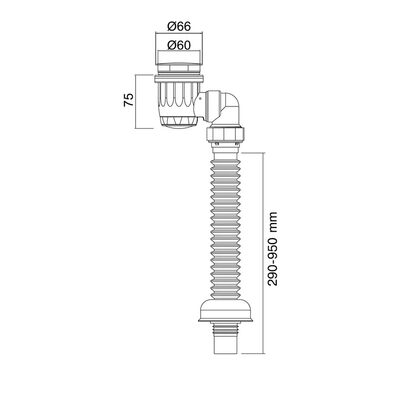 Д-6331Т Сифон для раковины с выпуском клик-клак (универсальный)