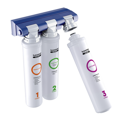 Фильтр проточный Барьер ЭКСПЕРТ Комплекс, 3 ступени БЕЗ КРАНА Н241Р08