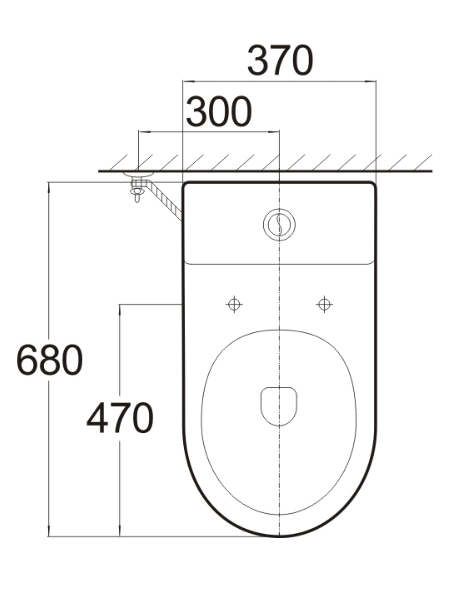 Унитаз-моноблок безободковый (Торнадо) HOLLER FLOX (700*370*680мм, сиденье дюропласт с микролифтом, арматура 2-х режимная)  (1 место) белый