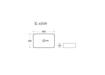 Раковина накладная HOLLER K-M6509BRN (500*400*130мм), коричневый матовый