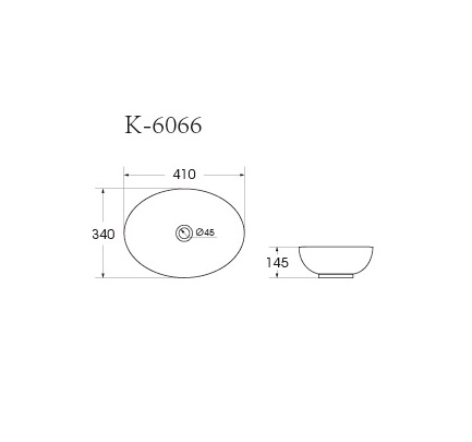 Раковина накладная HOLLER K-M6066PIK (410*340*145мм), розовый матовый