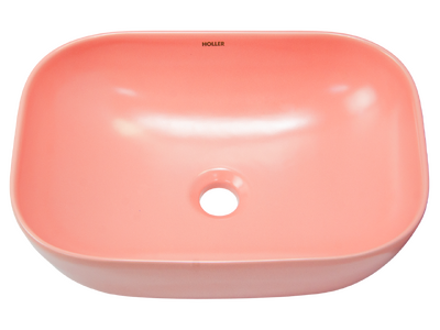 Раковина накладная HOLLER K-M6513PIK (455*320*135мм), розовый матовый