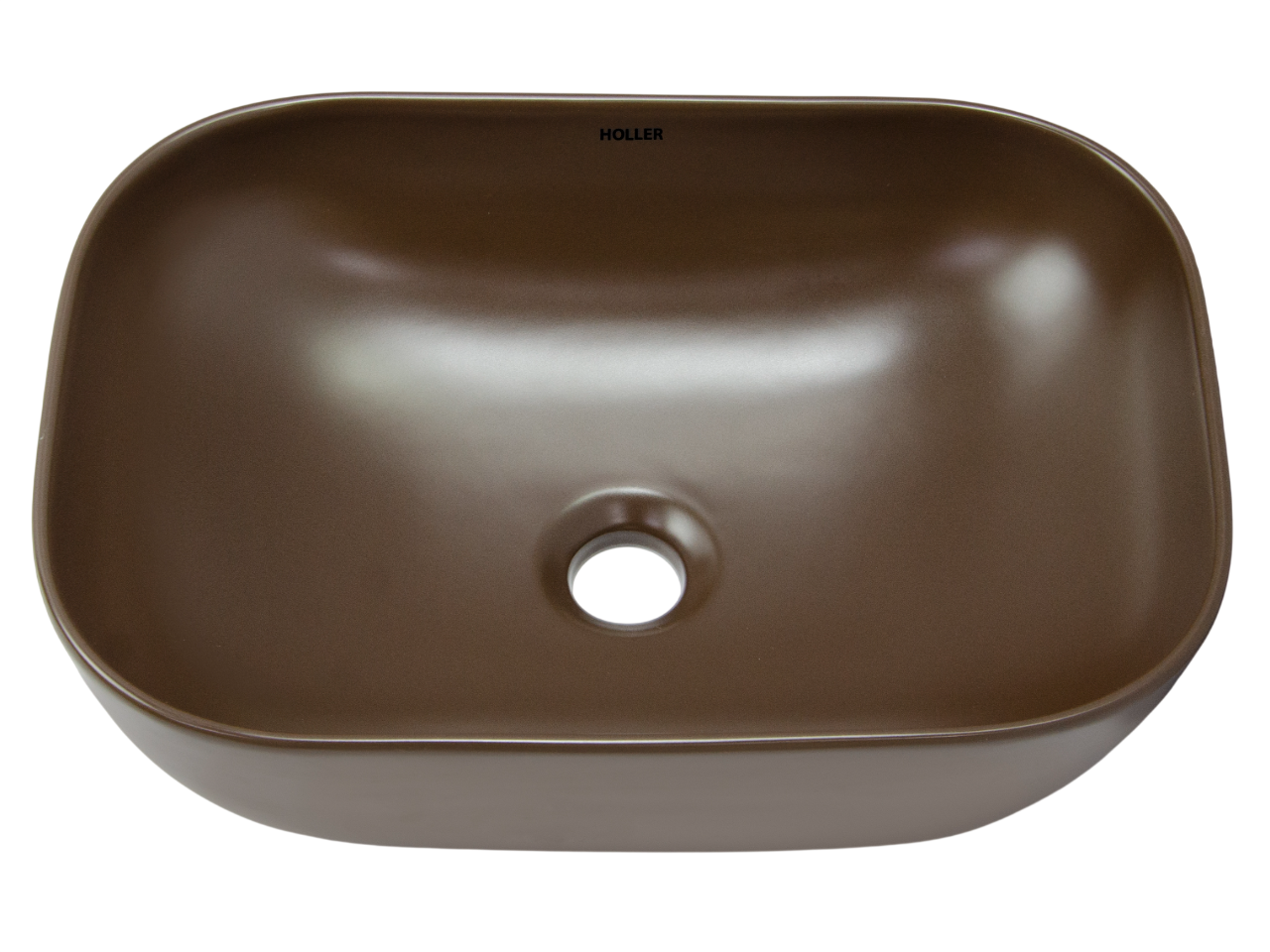 Раковина накладная HOLLER K-M6513BRN (455*320*135мм), коричневый матовый