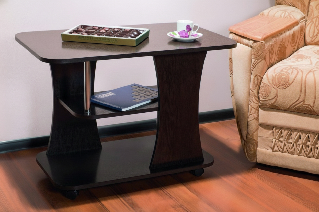 Стол журнальный тип 2 - венге (1 место)