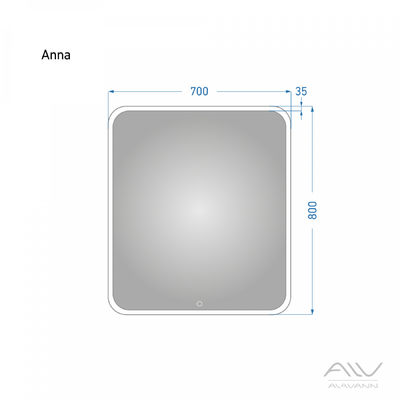 Зеркало ANNA - 70 Alavann