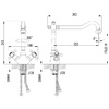 LM2805B Vintage Смеситель для кухни с высоким поворотным изливом, бронза LEMARK
