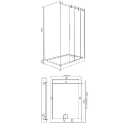 Душ.ограждение GOOD DOOR PUERTA WTW-130-С-СH Прямое стекло Прозрач(б/поддона и автослива) (1 часть - WTW-130) ***