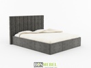 Кровать "Эва" 1600 с подъемным механизмом - ткань: серая (5 мест)