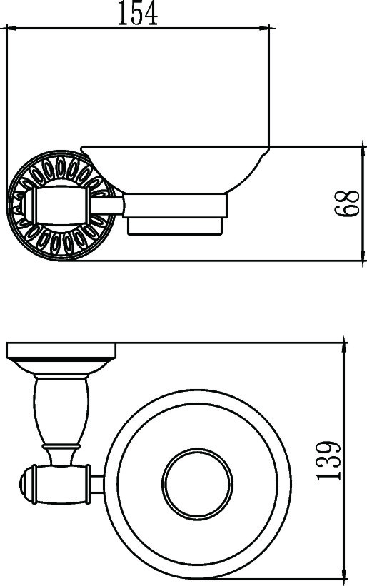 S-006659C (Мыльница керамическая с настенным держателем) SAVOL