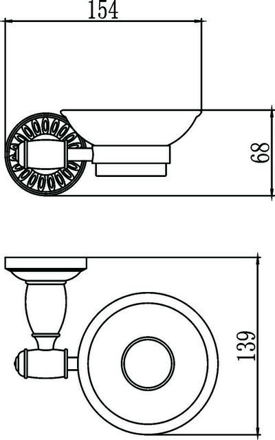 S-006659C (Мыльница керамическая с настенным держателем) SAVOL