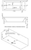 Ванна акрил BAS "ИНДИКА" 170х80 в компл. с каркасом (без фолдона) БЕЗ АВТОСЛИВА 