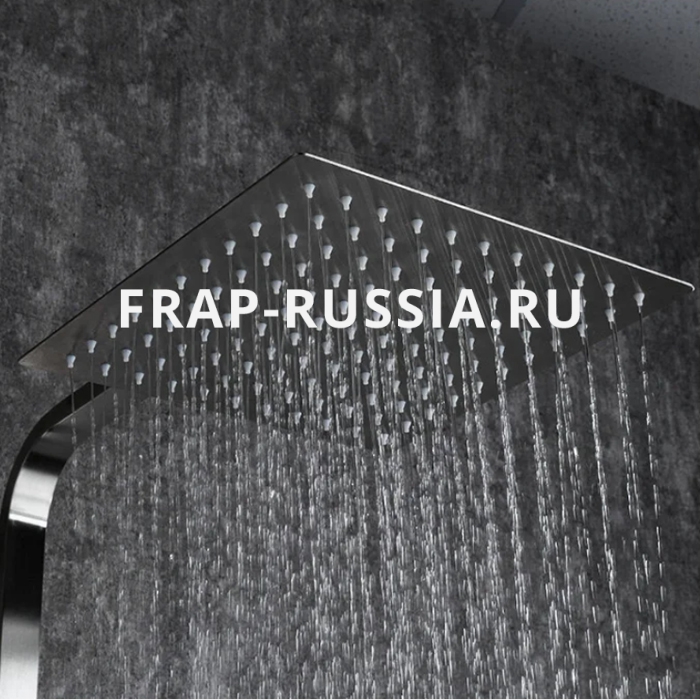 24802 Душевая система Frap d-35 с верхним душем НЕРЖАВЕЙКА
