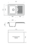 Мойка GRANICOM G-011 (605*505мм), 2 чаши (шампань)