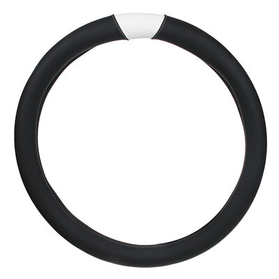 Оплетка руля, экокожа, черный, белая вставка, размер М NEW GALAXY 708-114
