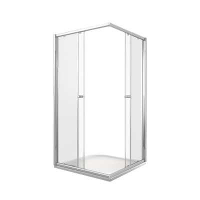 Душ.ограждение GOOD DOOR LIRA CR- 100-C-CH Г-образное, стекло Прозрачное 4 мм (без поддона и автослива) ***