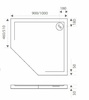 Поддон GOOD DOOR ПЕНТА мрамор 100х100 (без автослива) ГРЕЙ ЛП00049