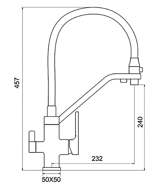 G4318 Смеситель Кухня GAPPO шар d-35 с доп выходом для питьевой воды (хром/черн)