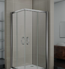 Душ.ограждение GOOD DOOR INFINITY CR-120-90-G-CH Г-образное, стекло ГРЕЙП 6мм , вход с угла, 2 откат..двери (без поддона и автослива) 