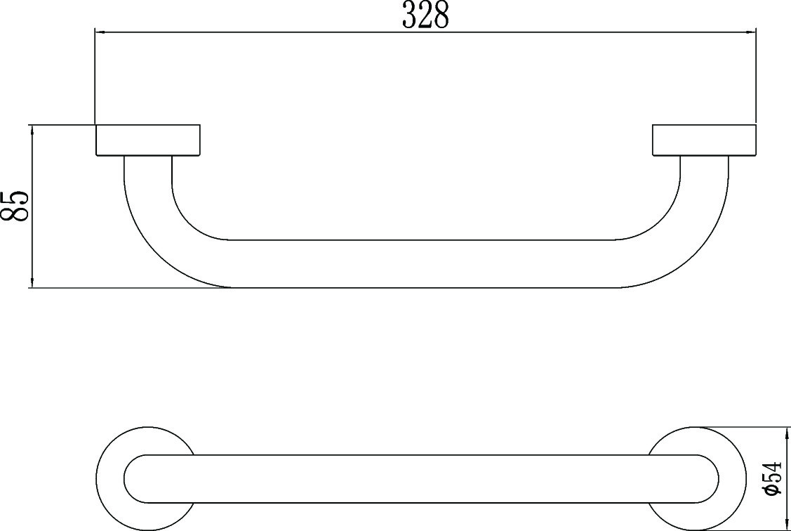 S-010030С Поручень 30см бронза SAVOL