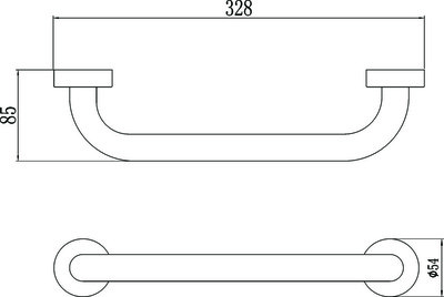 S-010030С Поручень 30см бронза SAVOL